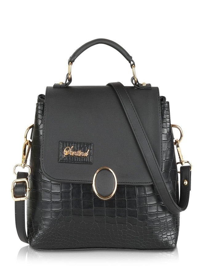 SENTINEL Women Black Crossbody Sling Bag Ladies Purse Handbag - Image 1